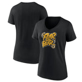 Boston Bruins Women's Native V-Neck T-Shirt Black