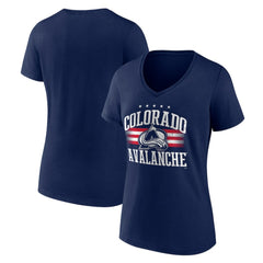 Colorado Avalanche Women's Americana Team V-Neck T-Shirt Navy