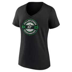 Dallas Stars Women's Native V-Neck T-Shirt Black