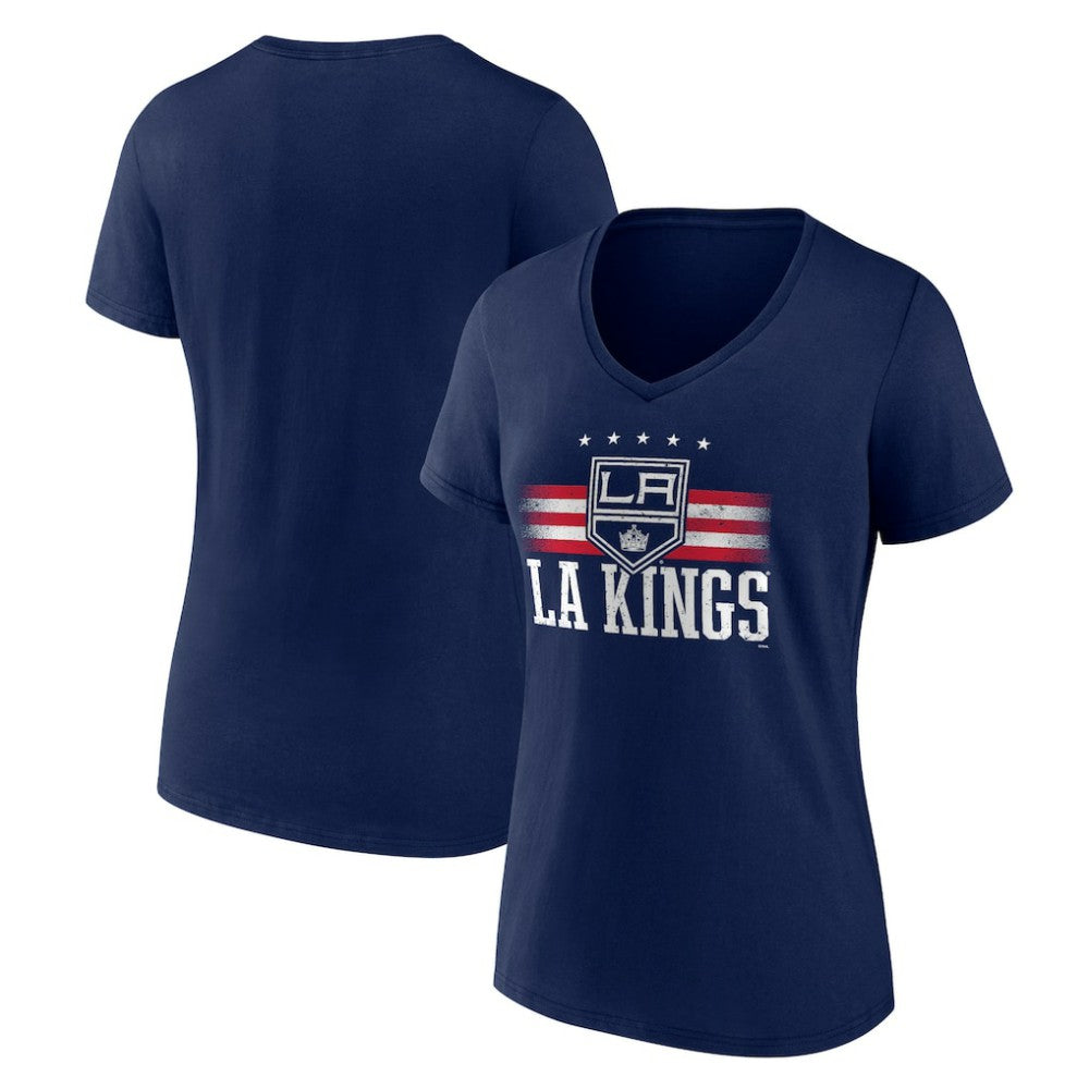 Los Angeles Kings Women's Americana Team V-Neck T-Shirt Navy