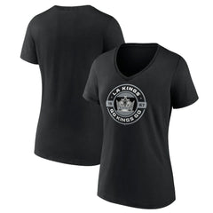Los Angeles Kings Women's Native V-Neck T-Shirt Black