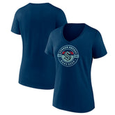 Seattle Kraken Women's Native V-Neck T-Shirt Deep Sea Blue