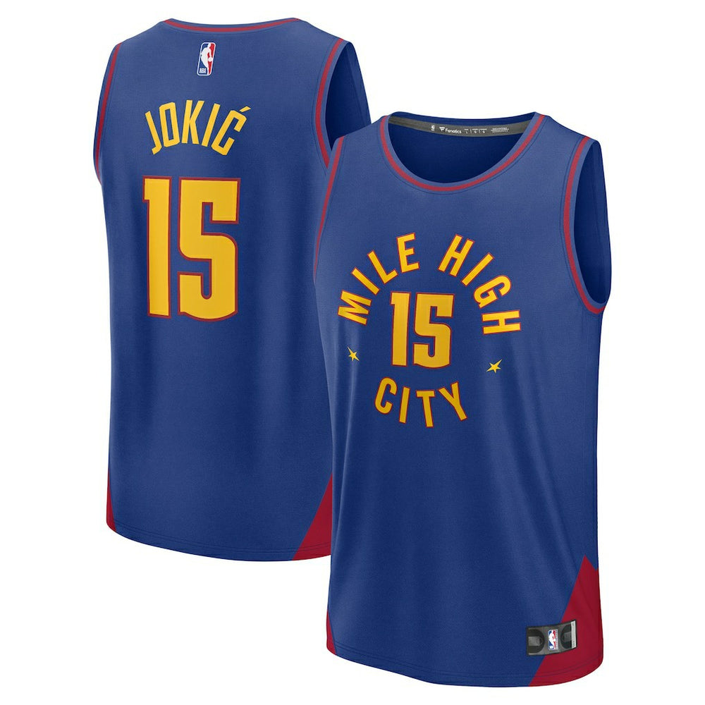 Nikola Jokic Denver Nuggets Youth Fast Break Replica Player Jersey sale - Statement Editi- Blue