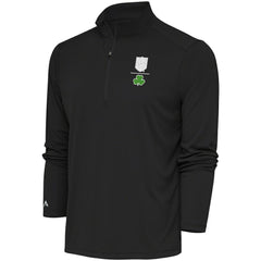 Vegas Golden Knights Antigua Shamrock Tribute Quarter-Zip Pullover Top Charcoal