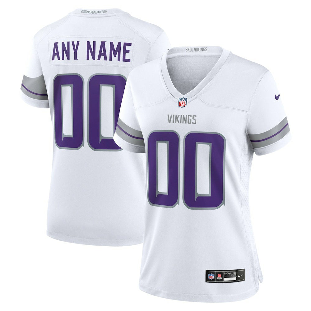 Minnesota Vikings Women's Alternate Custom Game Jersey - White