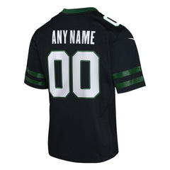 New York Jets Youth Alternate Custom Game Jersey - Black