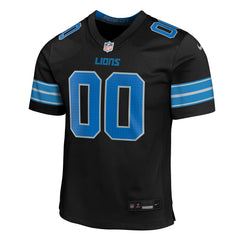 Detroit Lions Youth Alternate Custom Game Jersey - Black