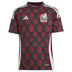 Mexico National Team Youth 2024 Home Replica Jersey Burgundy - Adidas