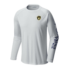 Milwaukee Brewers Terminal Tackle Long Sleeve T-Shirt White | Columbia