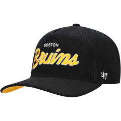 Boston Bruins '47 Crosstown Corduroy Hitch Adjustable Hat Black