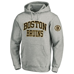 Boston Bruins Fanatics Big & Tall Fleece Pullover Hoodie Heather Gray
