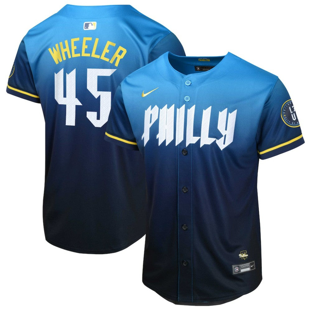 Zack Wheeler Philadelphia Phillies Youth 2024 City Connect Limited Player Jersey Blue | Nike