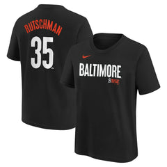 Adley Rutschman Baltimore Orioles Youth Fuse City Connect Name & Number T-Shirt Black | Nike