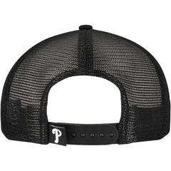 Philadelphia Phillies Retro Bold A-Frame Trucker 9FORTY Adjustable Hat Black | New Era