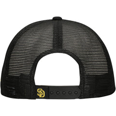 San Diego Padres Retro Bold A-Frame Trucker 9FORTY Adjustable Hat Black | New Era