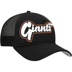 San Francisco Giants Retro Bold A-Frame Trucker 9FORTY Adjustable Hat Black | New Era