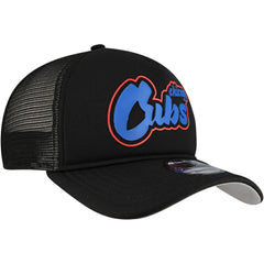 Chicago Cubs Retro Bold A-Frame Trucker 9FORTY Adjustable Hat Black | New Era