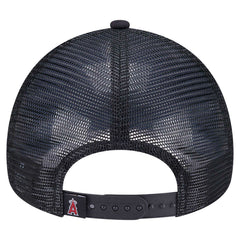 Los Angeles Angels Retro Bold A-Frame Trucker 9FORTY Adjustable Hat Black | New Era