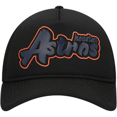Houston Astros Retro Bold A-Frame Trucker 9FORTY Adjustable Hat Black | New Era