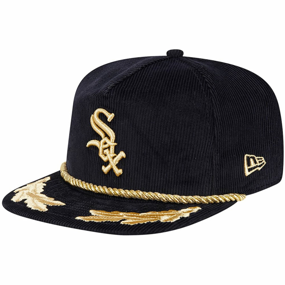 Chicago White Sox Corduroy Filigree Golfer Adjustable Hat Black | New Era