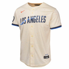 Los Angeles Dodgers Youth 2024 City Connect Limited Jersey - Cream