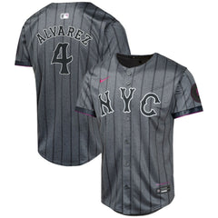 Francisco Alvarez New York Mets Youth 2024 City Connect Limited Player Jersey Graphite | Nike