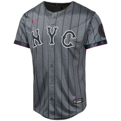 Francisco Alvarez New York Mets Youth 2024 City Connect Limited Player Jersey - Graphite