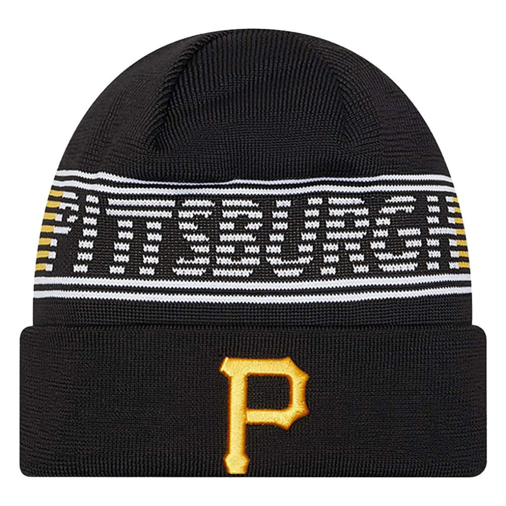 Pittsburgh Pirates Authentic Collection Cuffed Knit Hat Black | New Era