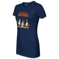 Houston Astros Tiny Turnip Women's Gnomes T-Shirt Navy