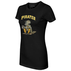 Pittsburgh Pirates Tiny Turnip Women's Triceratops T-Shirt Black