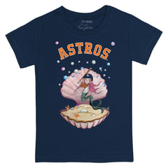 Houston Astros Tiny Turnip Youth Mermaid T-Shirt Navy