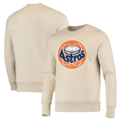 Houston Astros Majestic Threads Fleece Pullover Sweatshirt Oatmeal