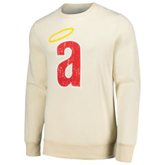 Los Angeles Angels Majestic Threads Fleece Pullover Sweatshirt Oatmeal