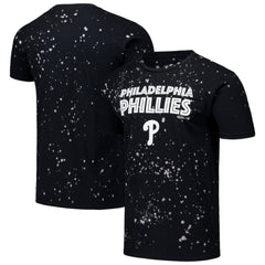 Philadelphia Phillies Majestic Threads Splatter T-Shirt Black/White