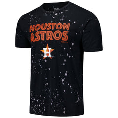 Houston Astros Majestic Threads Splatter T-Shirt Black/White
