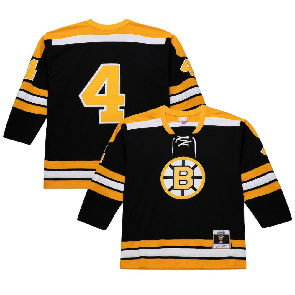 Bobby Orr Boston Bruins Mitchell & Ness Big & Tall 1971/72 Blue Line 2.0 Jersey Black