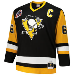Mario Lemieux Pittsburgh Penguins Mitchell & Ness Big & Tall 1991/92 Blue Line 2.0 Jersey Black