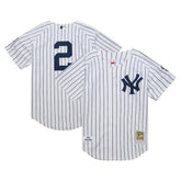 Derek Jeter New York Yankees 2014 Cooperstown Collection Authentic Throwback Jersey - White