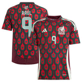 Raul Jimenez Mexico National Team Youth 2024 Home Replica Player Jersey Burgundy - Adidas
