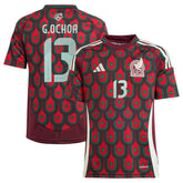 Guillermo Ochoa Mexico National Team Youth 2024 Home Replica Player Jersey Burgundy - Adidas