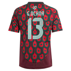 Guillermo Ochoa Mexico National Team Youth 2024 Home Replica Player Jersey Burgundy - Adidas