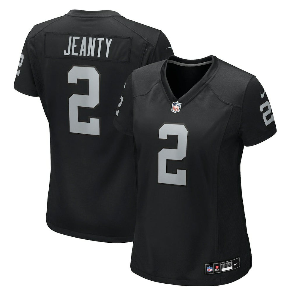 Ashton Jeanty Las Vegas Raiders Women's 2025 NFL Draft First Round Pick Team Game Jersey - Black