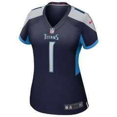 Cameron Ward Tennessee Titans Women's 2025 NFL Draft First Round Pick Alternate Game Jersey - Navy