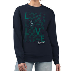 Seattle Mariners G-III 4Her by Carl Banks Women's Love Team Logo Fleece Pullover Sweatshirt Navy