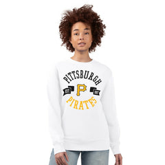 Pittsburgh Pirates G-III 4Her by Carl Banks Women's Team Logo Fleece Pullover Sweatshirt White