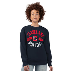 Cleveland Guardians G-III 4Her by Carl Banks Women's Team Logo Fleece Pullover Sweatshirt Navy