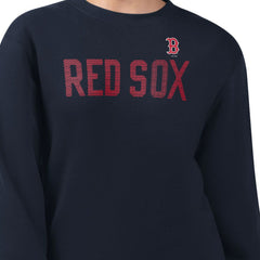 Boston Red Sox G-III 4Her by Carl Banks Women's Dot Print Team Logo Fleece Pullover Sweatshirt Navy