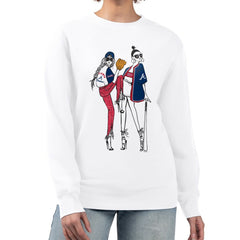 Atlanta Braves G-III 4Her by Carl Banks Women's Baseball Girls Fleece Pullover Sweatshirt White