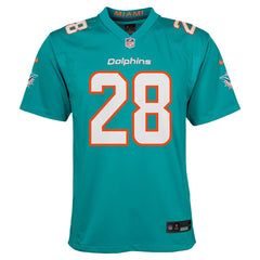 De��Von Achane Miami Dolphins Youth Game Jersey - Aqua