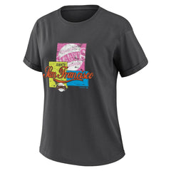 San Francisco Giants WEAR by Erin Andrews Women's Domestic Box Color Boyfriend T-Shirt Charcoal